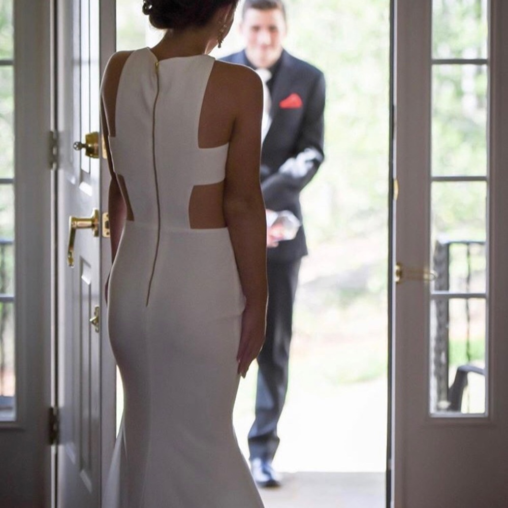 White prom dress size 2